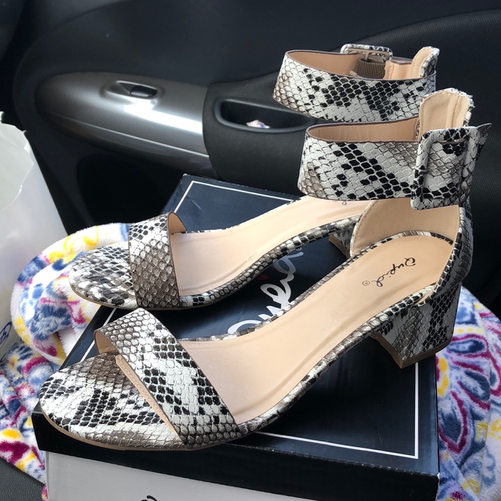 Snakeskin heels